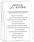 Birthday Party Games, Would She Rather, 25 Pcs Card Set for Guests, Fun Birthday Game for Teen Adults – A04