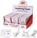 Metal Puzzles Brain Teaser, 24pcs Metal Wire Puzzles for Adults Kids Teenagers, Classical Mini Mind Ring Puzzle Set, Educational IQ Unlock Interlocking Toy Lock Puzzle Gift Set
