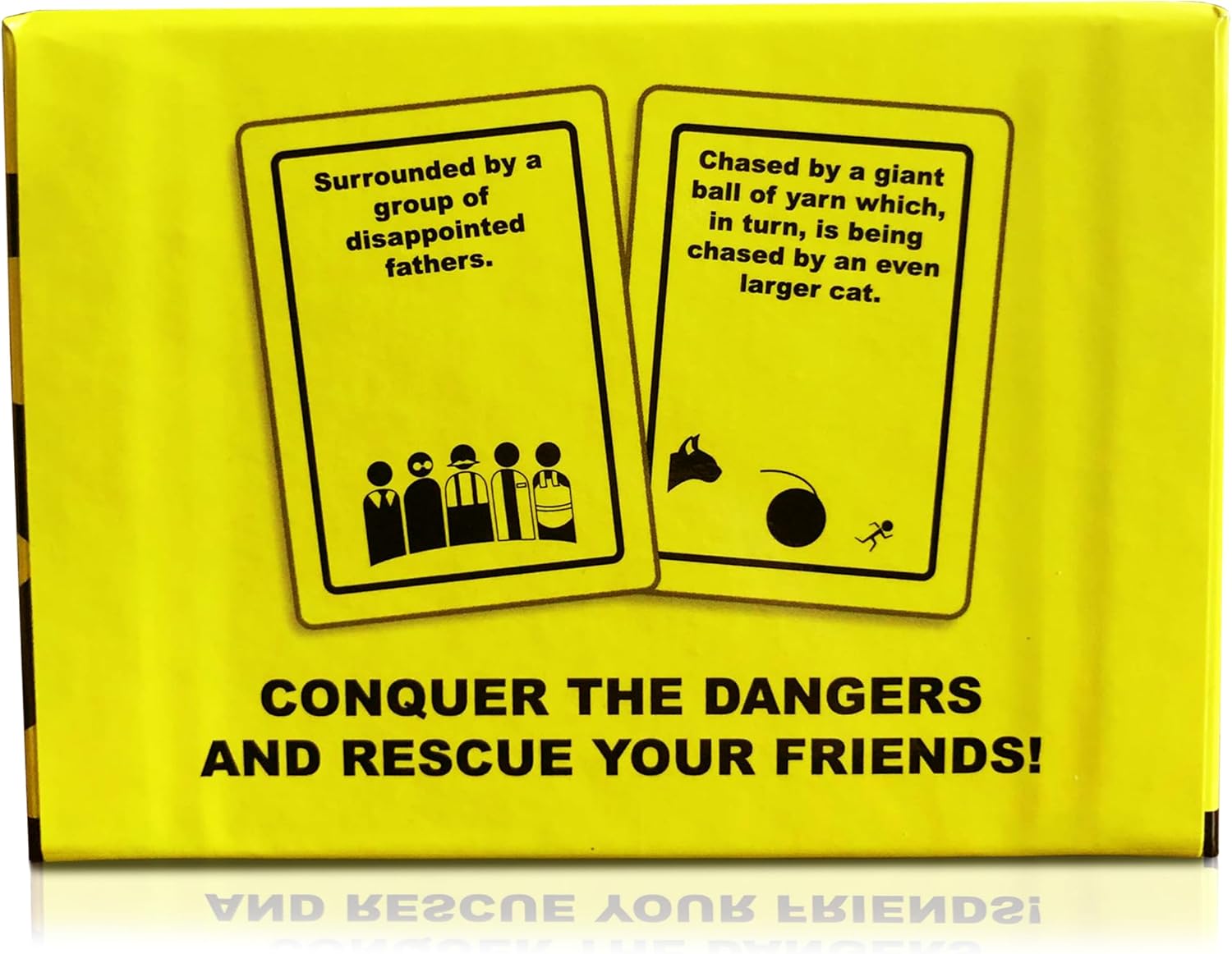 Danger The Game: The Card Game of Bizarre Dangers and Rescues - Family & Adult Game Night - Easy to Learn - Party Games - Family Board Games - 3+ Players