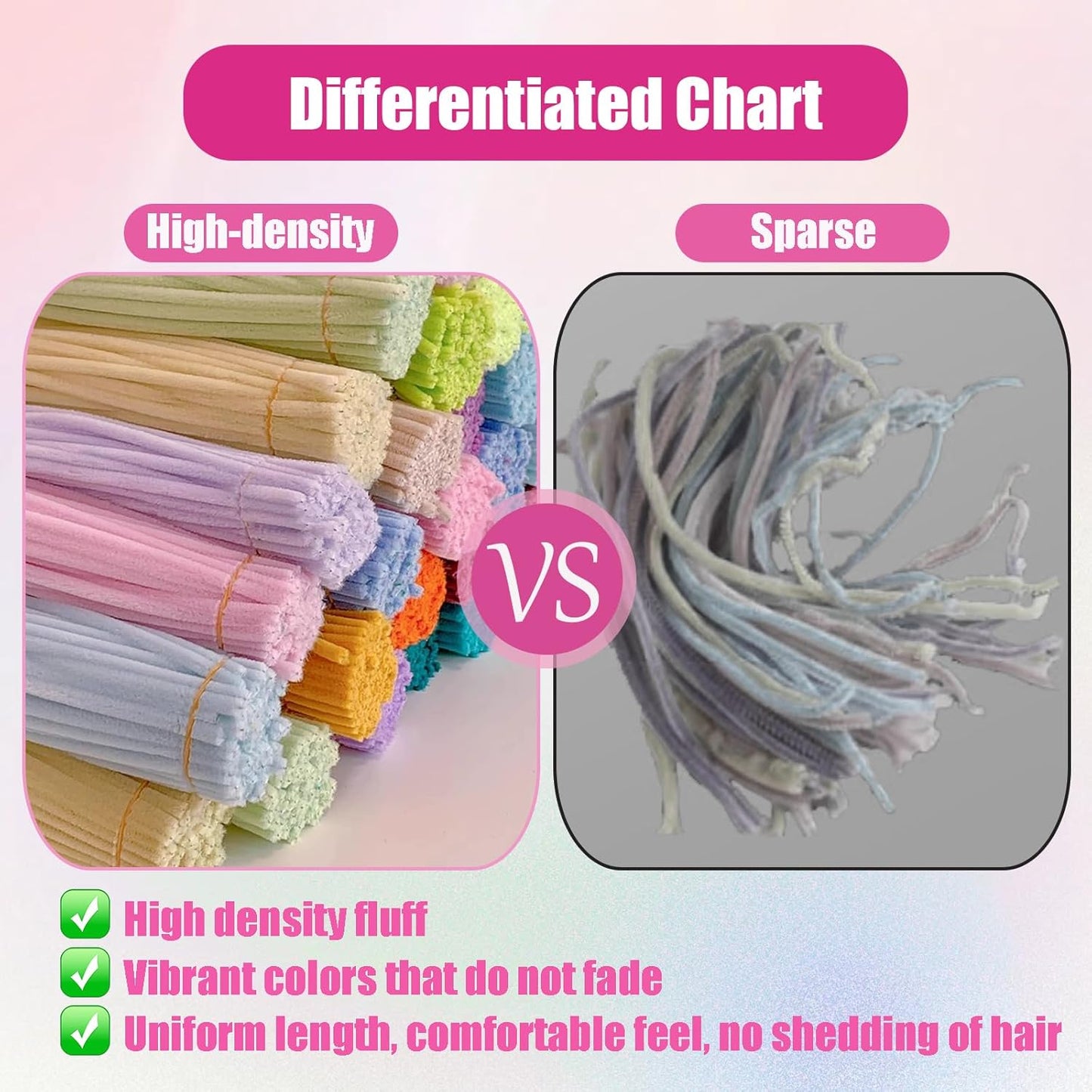 400 Pcs Pipe Cleaners Craft Set, 4 Assorted Pink Pipe Cleaners Bulk, Chenille Stems for DIY Flower Making Kit with Floral Stems, Gardening Tape, Stamen, Ribbon for DIY Bouquet Gift (Pink)