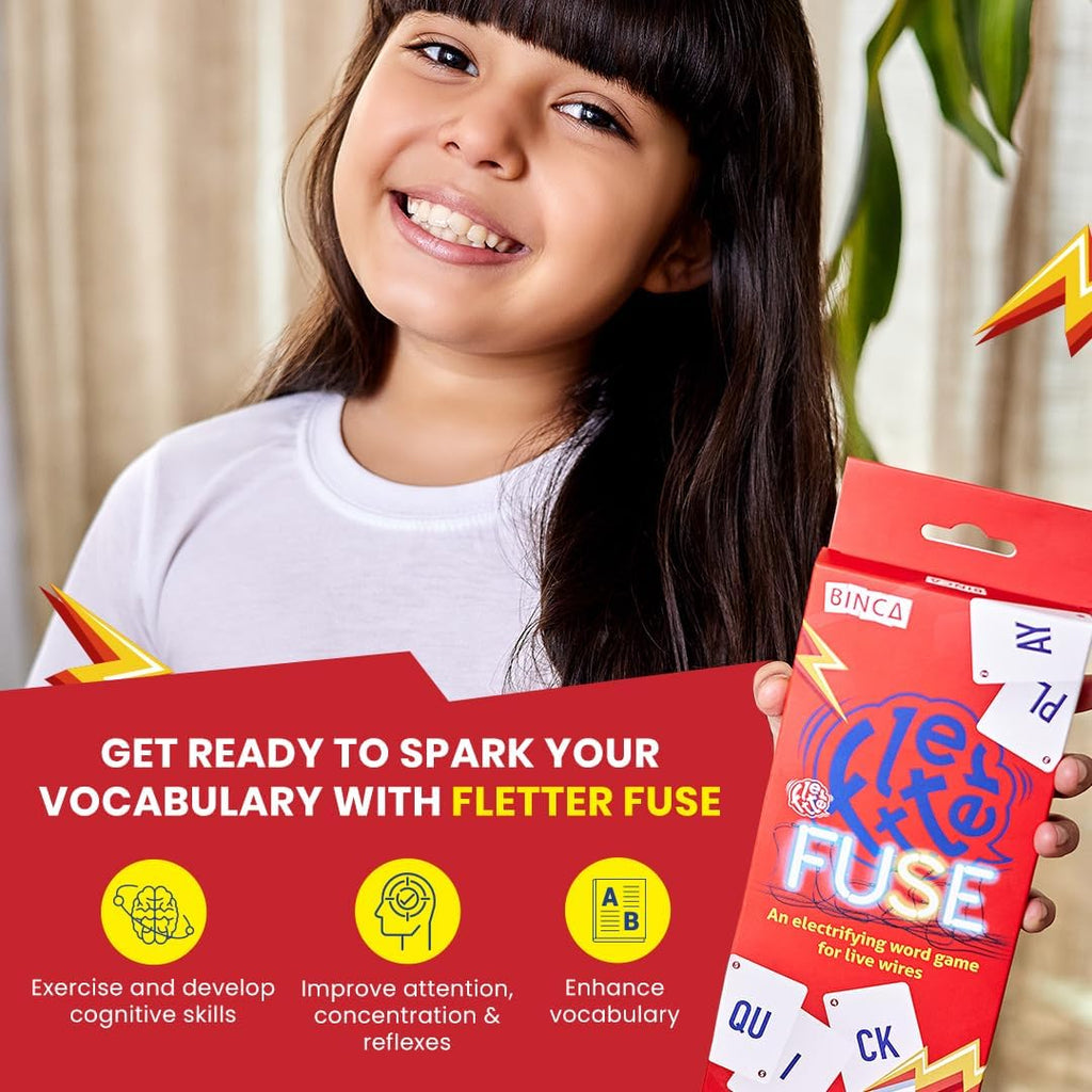 Card Game - Fletter Fuse, Fast-paced Word Game for All Ages, Fun for Family Game Night, Vocabulary Building, Gifts for Kids Ages 8, 9, & 10 Years