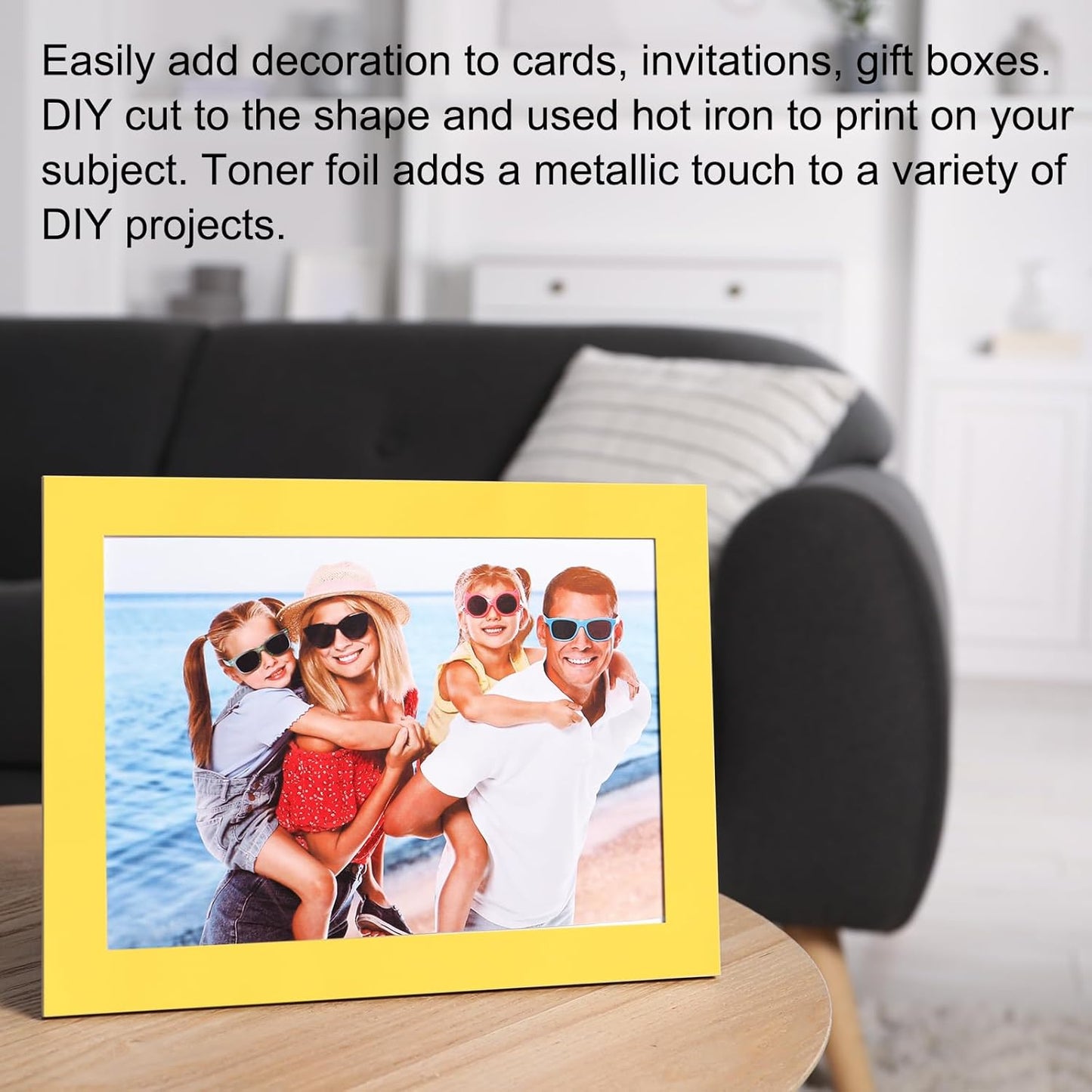 MECCANIXITY 50 Sheets Heat Reactive Foil, 20x29cm Coffee Foil Transfer Sheets Toner Reactive Foil Transfer Foil Sheets Hot Foil Stamping Paper for Crafts DIY Cardmaking Album Decoration