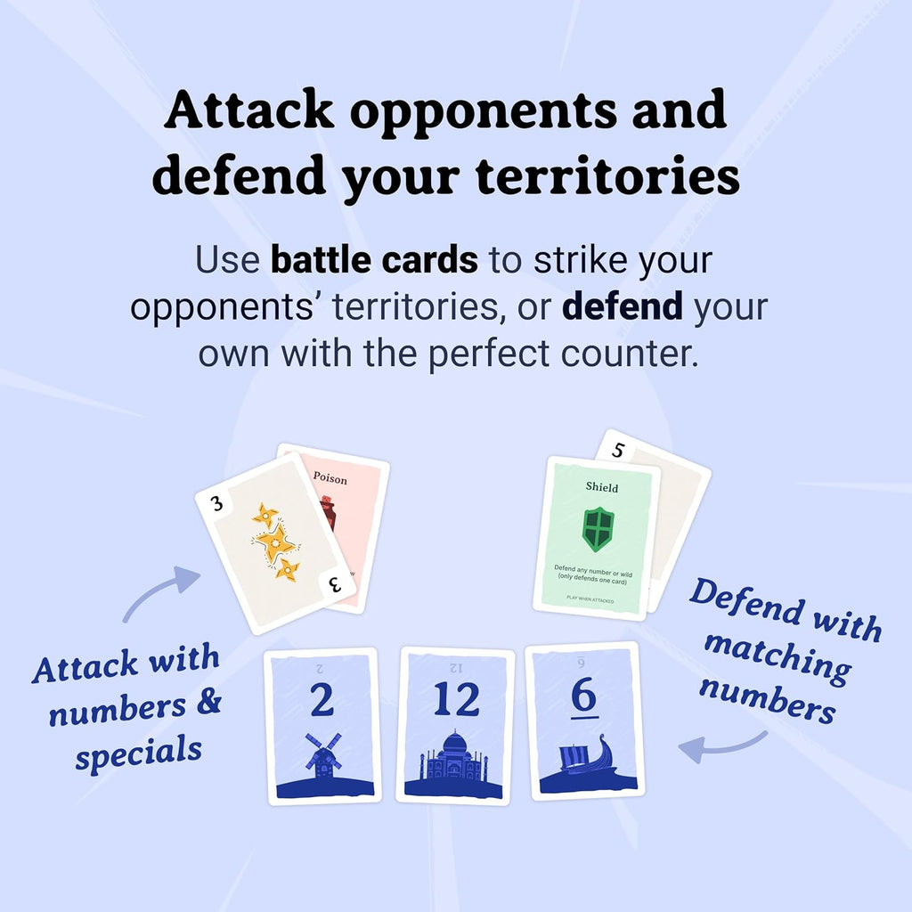 Kingdoms Card Game - Family Strategy Game for 2-8 Players, Ages 8+ | Master Tactics and Outwit Opponents