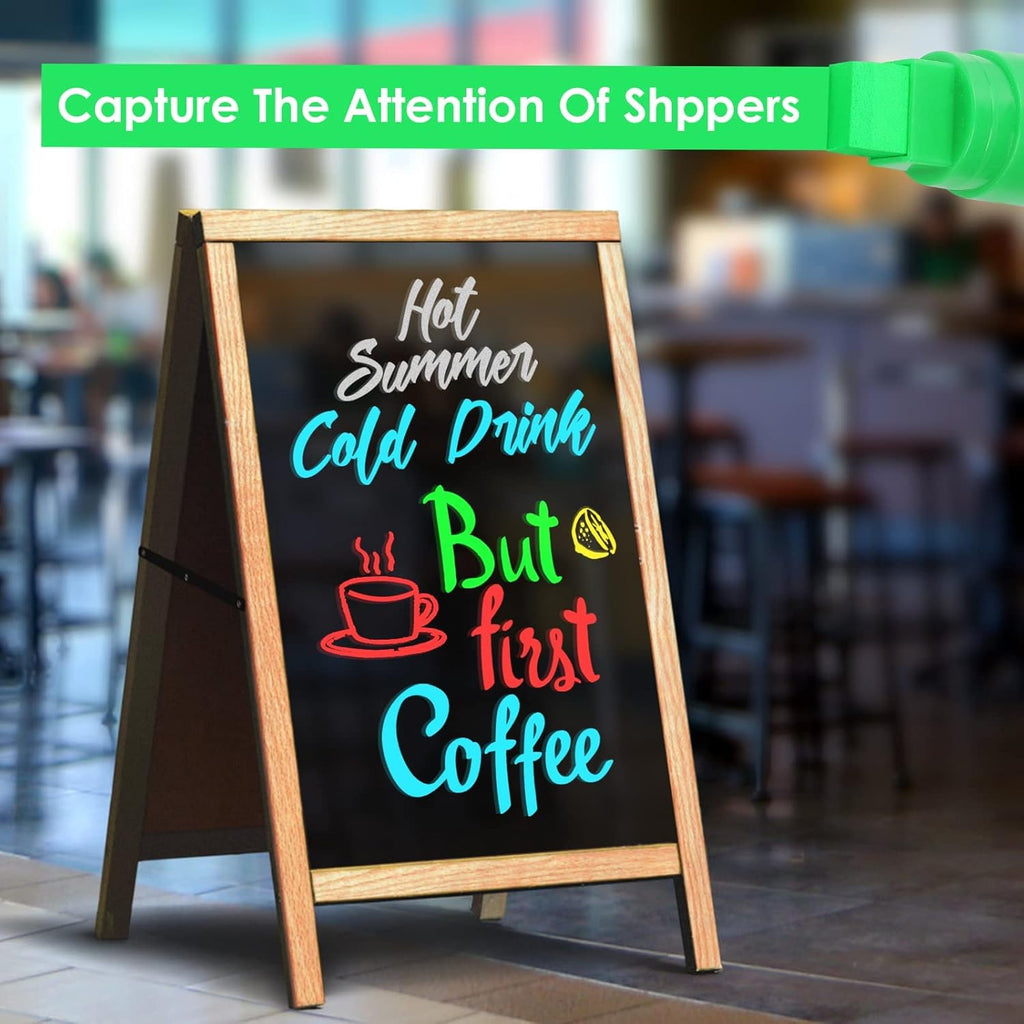 GOTIDEAL Window Markers, Jumbo Chalk Markers for Blackboard Erasable,Washable Car markers for Auto,Chalkboard,Glass,Mirrow,Calendar,Thick Tip12 Colors Car Paint Pens With Metallic Colors(15mm)