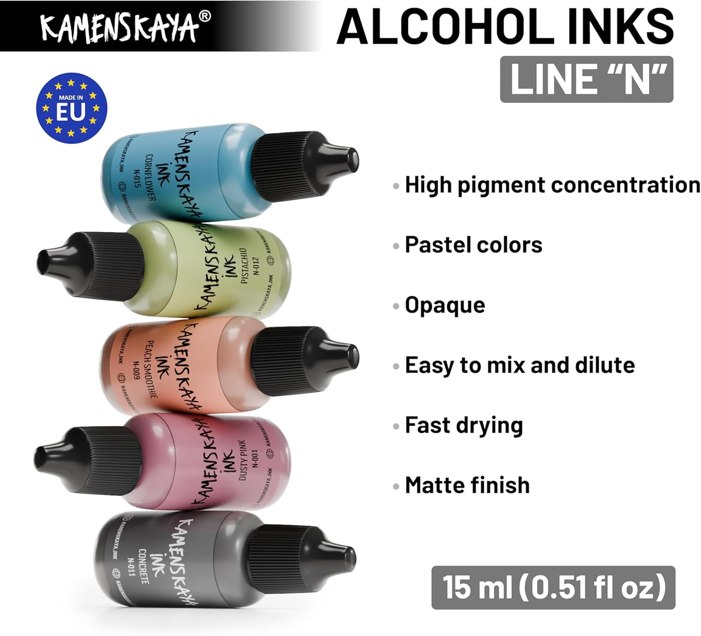 Alcohol Ink Set - 34 Color Variations - Set #27-4 Alcohol Inks x 0.51 fl oz (15 ml)