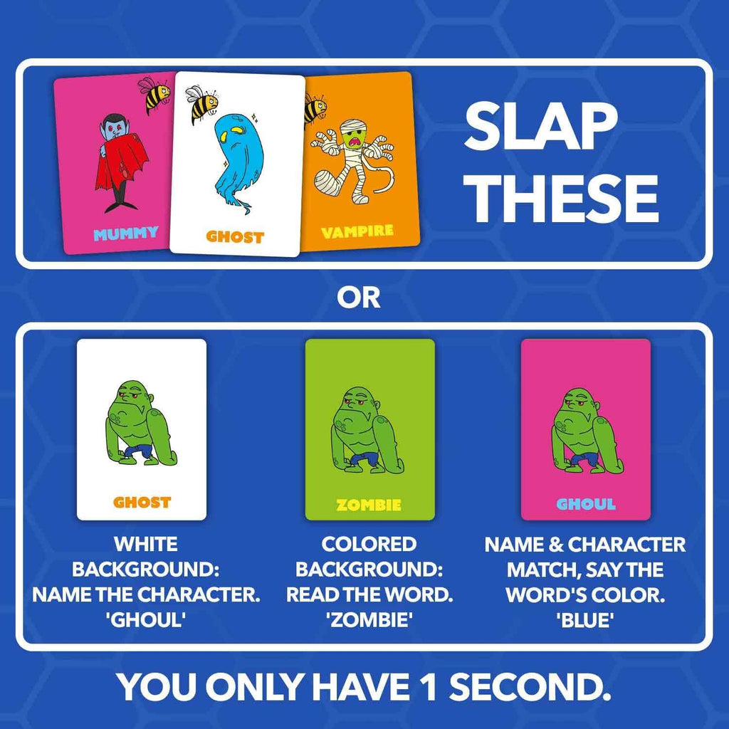 QUOKKA Family Games for Adults and Kids - Guess-in-Seconds Fun Slap Card Game for 2-6 Players - Hilarious Board Game for Family Night Ages 8+, Monster Challenges Halloween Party Edition