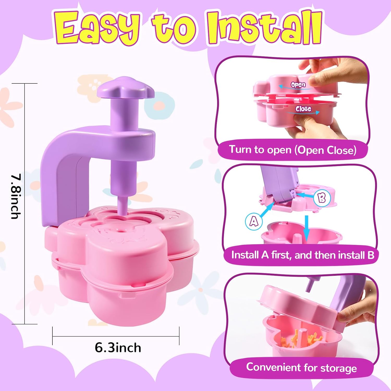 GPPNKC Flower Bouquet Craft Kit DIY Arts and Crafts Toddler Toys Flowers Market Toy Educational Fun DIY Activity Set Birthday Gift for 4 5 6 7 8+ Year Old Girls and Boys