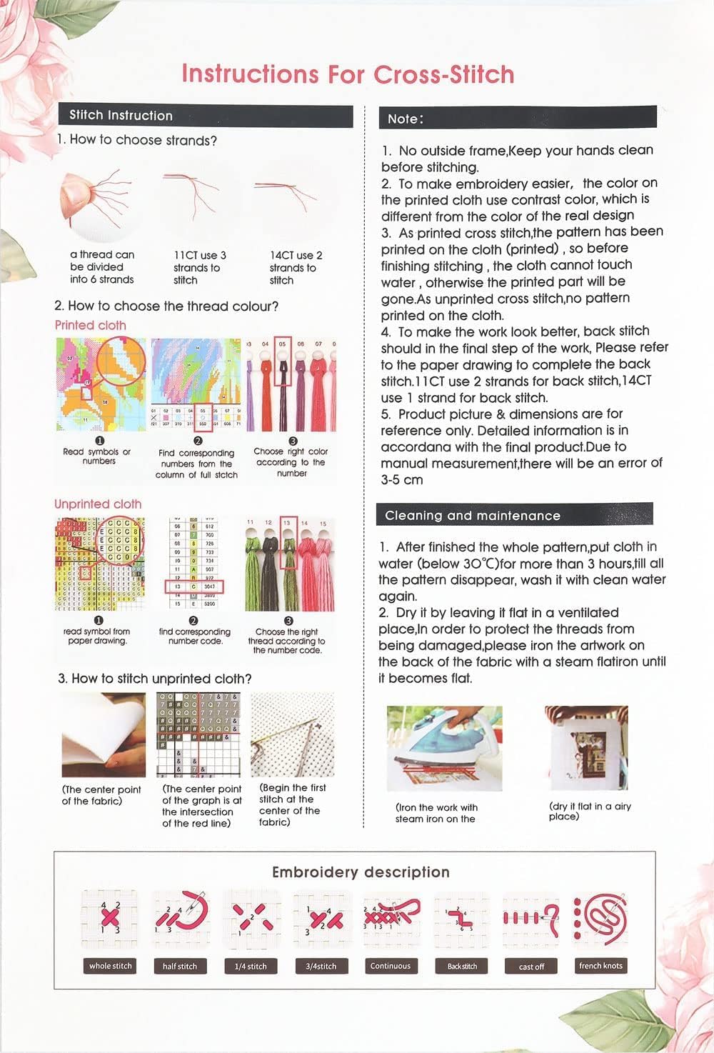 Christmas Stamped Cross Stitch Kits - Christmas Snowflake Counted Cross Stitch Kits for Beginners Adults Needlepoint Cross-Stitch Patterns Dimensions Needlecrafts Embroidery Kits Arts and Crafts