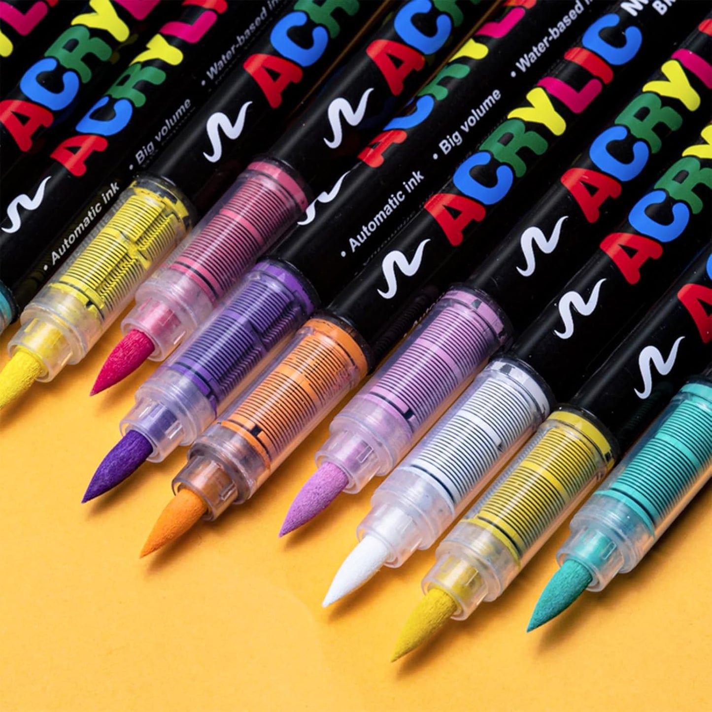 Guangna Acrylic Paint Markers,240 Colors with Direct-Liquid Ink Control System, Professional-Grade Paint Pen for Rock Painting, Canvas, Glass, Plastic, Fabric & Creative Crafts