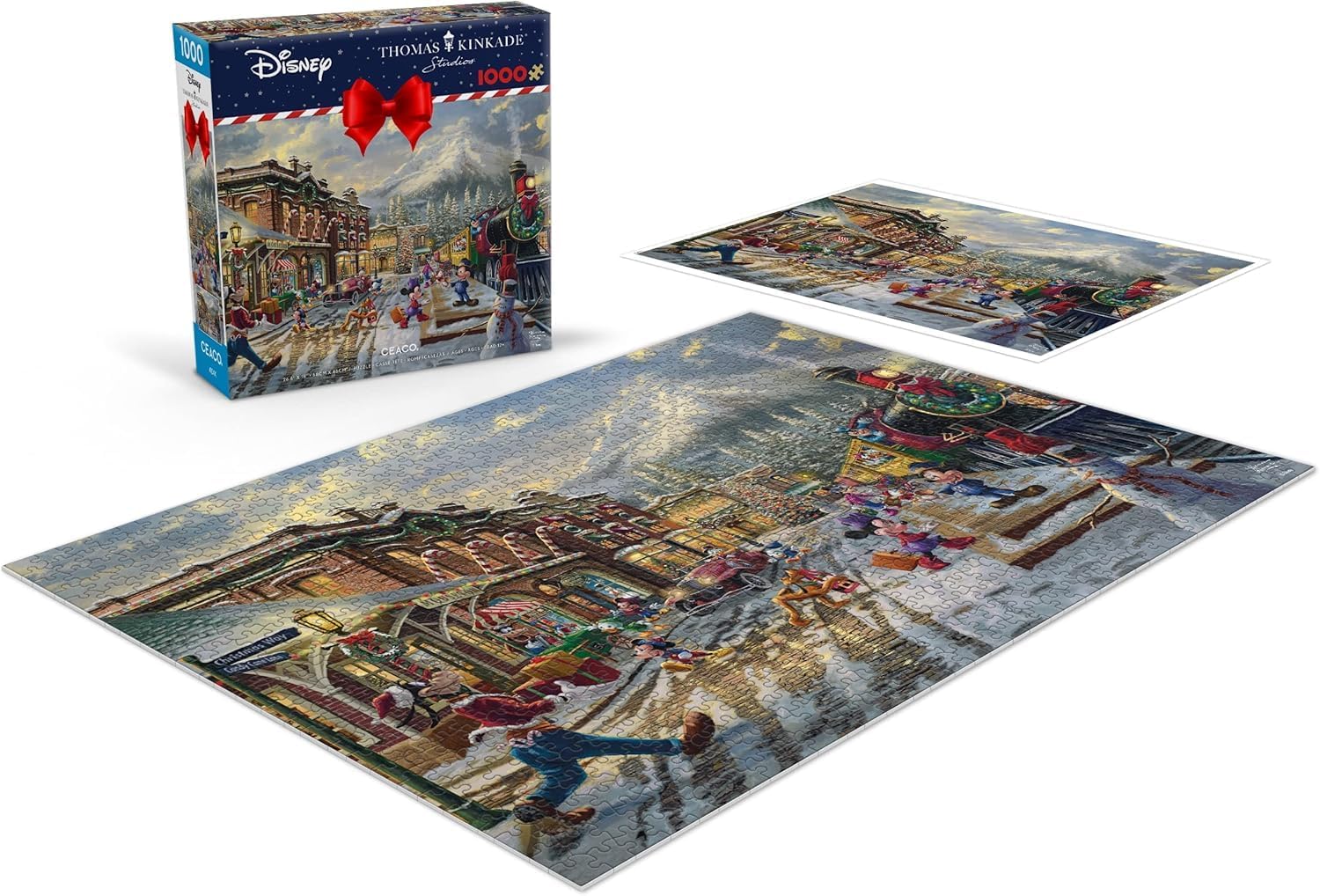 Ceaco - Thomas Kinkade - Disney - Holiday - Candy Cane Express - 1000 Piece Jigsaw Puzzle