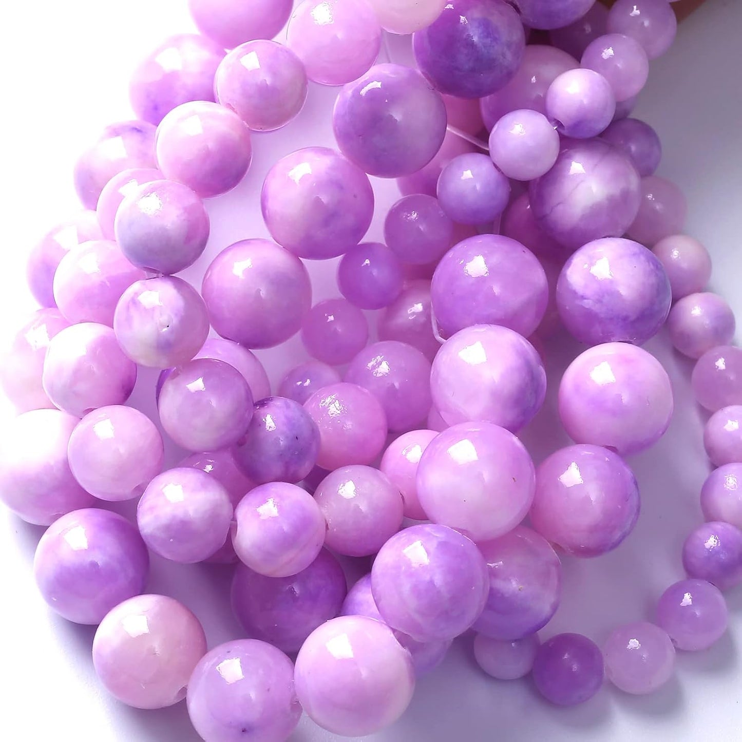 60pcs 6mm Natural Pink Starry Galaxy Persian Jade Gemstone Beads Round Loose Spacer Beads for Jewelry Making DIY Bracelets Necklaces 15" (Pink Starry Persian Jade, 6mm)
