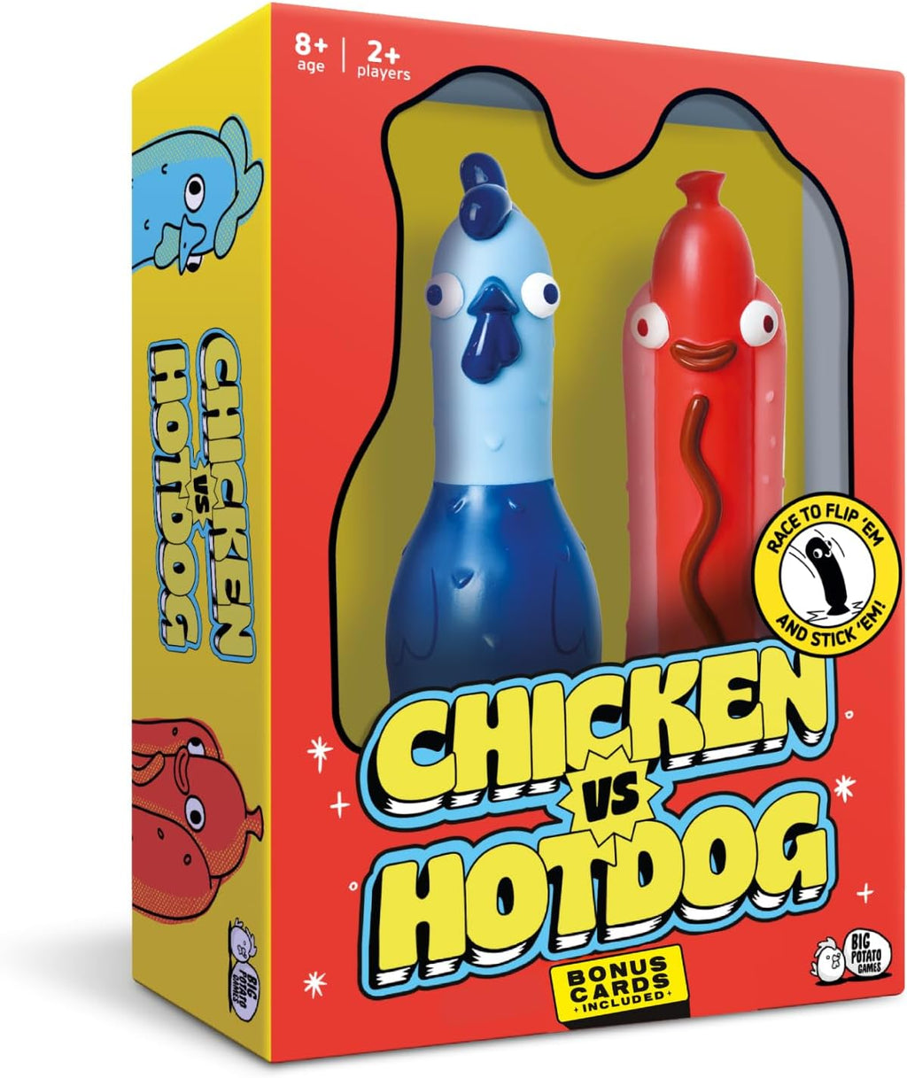 Big Potato Chicken vs Hotdog: Funniest Party Game You'll Ever Play | Flippin' Fun for Family, Adults and Kids - Perfect Halloween Game | Bonus Content Included