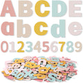 Breling 310 Pieces Felt Bulletin Board Letters Sticker with Number, 2" Bulk Self Adhesive ABC Upper Lowercase Sticky Letter for Christmas Gift Poster Bulletin Board Classroom(Boho Color)