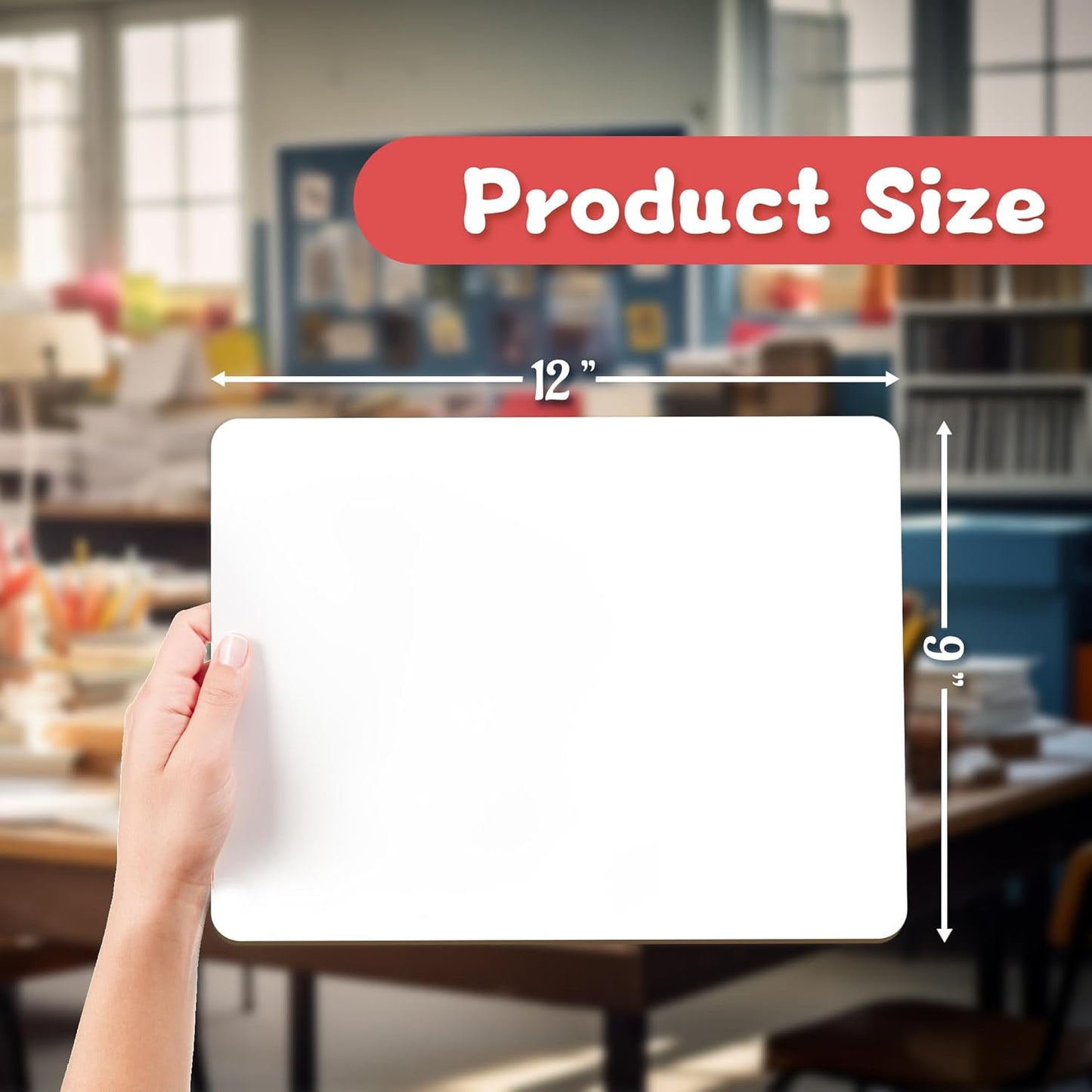 White Board Dry Erase Boards Classroom Pack Mini White Boards 9" x12” Double Sided Personal Whiteboards for Students Teachers School Supplies Lapboards (Set of 2 Boards & Erasers &Pens)