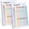 2 Pack 120 Sheets Mexican Train Score Pads Colorful Chicken Foot Dominoes Game Scorepad Adult Mexican Train Score Sheet Scoreboard Paper Record Clearly for Family Game (8 x 5.5 Inches)