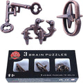 Brain Teaser Puzzle for Adults Puzzles Metal Hole Lock Adult Educational Toy Jigsaw IQ Puzzle (Ferrous)