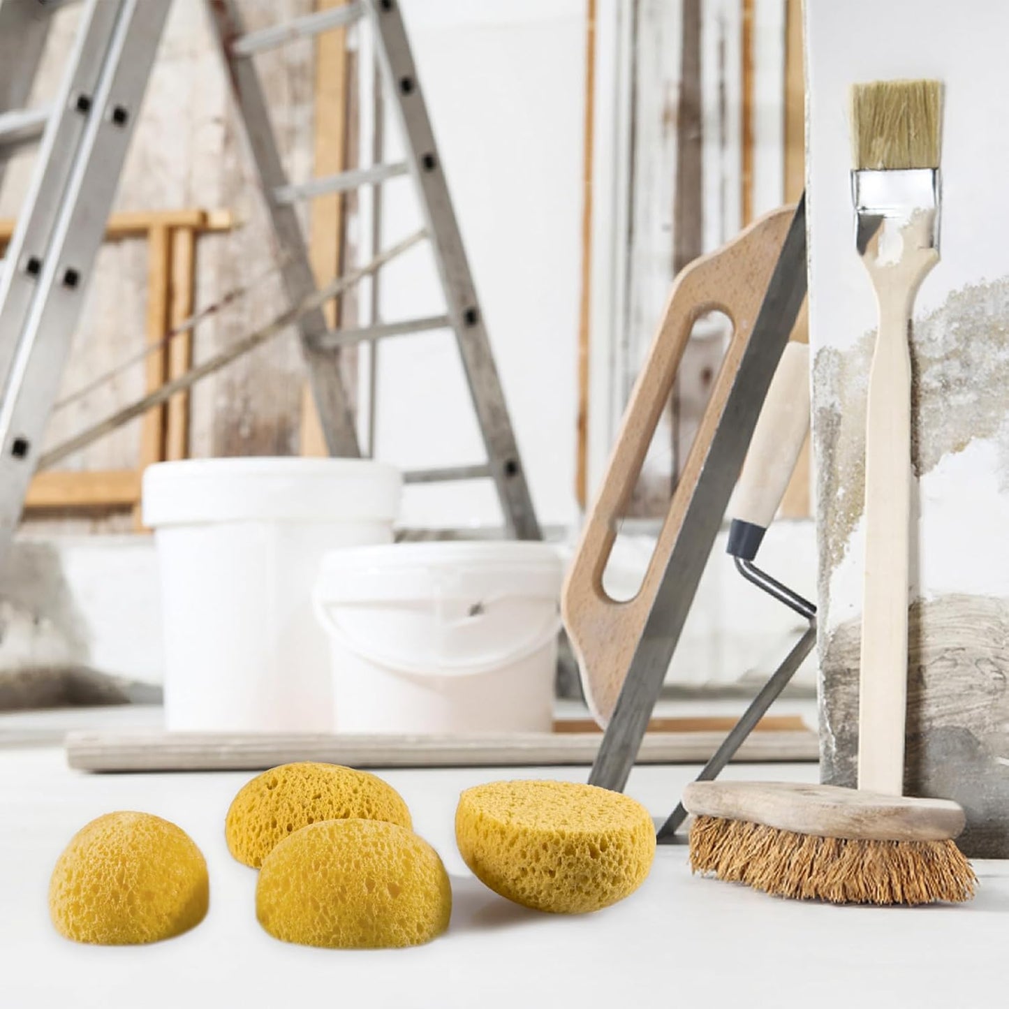 MAQIHAN 2PCS Knockdown Texture Sponge - Drywall Repair Texture Spray Drywall Texture Patch Sponge for Painting Ceiling Wall Knock Down Texture Tool Paint Sponge