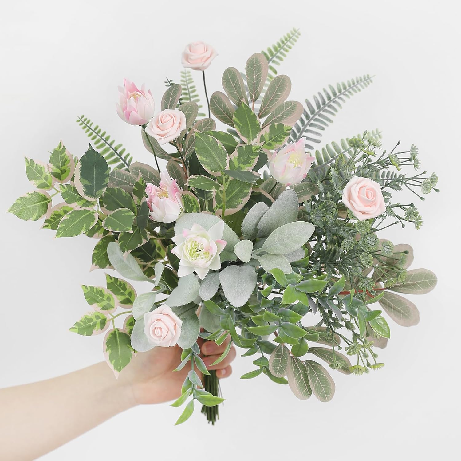 Serra Flora Artificial Greenery Spray Box Set(Pack of 48pcs) with 7 Kinds of DIY Wedding Bouquet Filler Table Centerpieces and Floral Arrangement