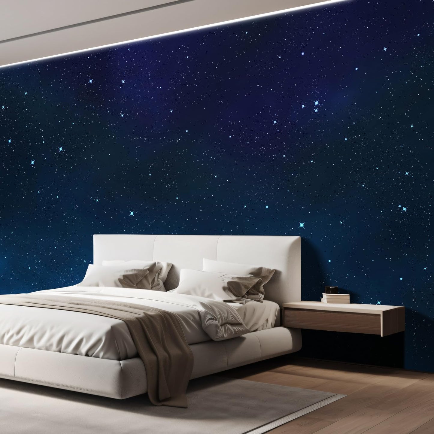 wall26 Wall Sticker/Wall Mural Beautiful Scenery of The Starry Night, Not Peel and Stick, Non-Woven Wallpaper Decorative for Bedroom, Living Room,Office - 132x120 inches