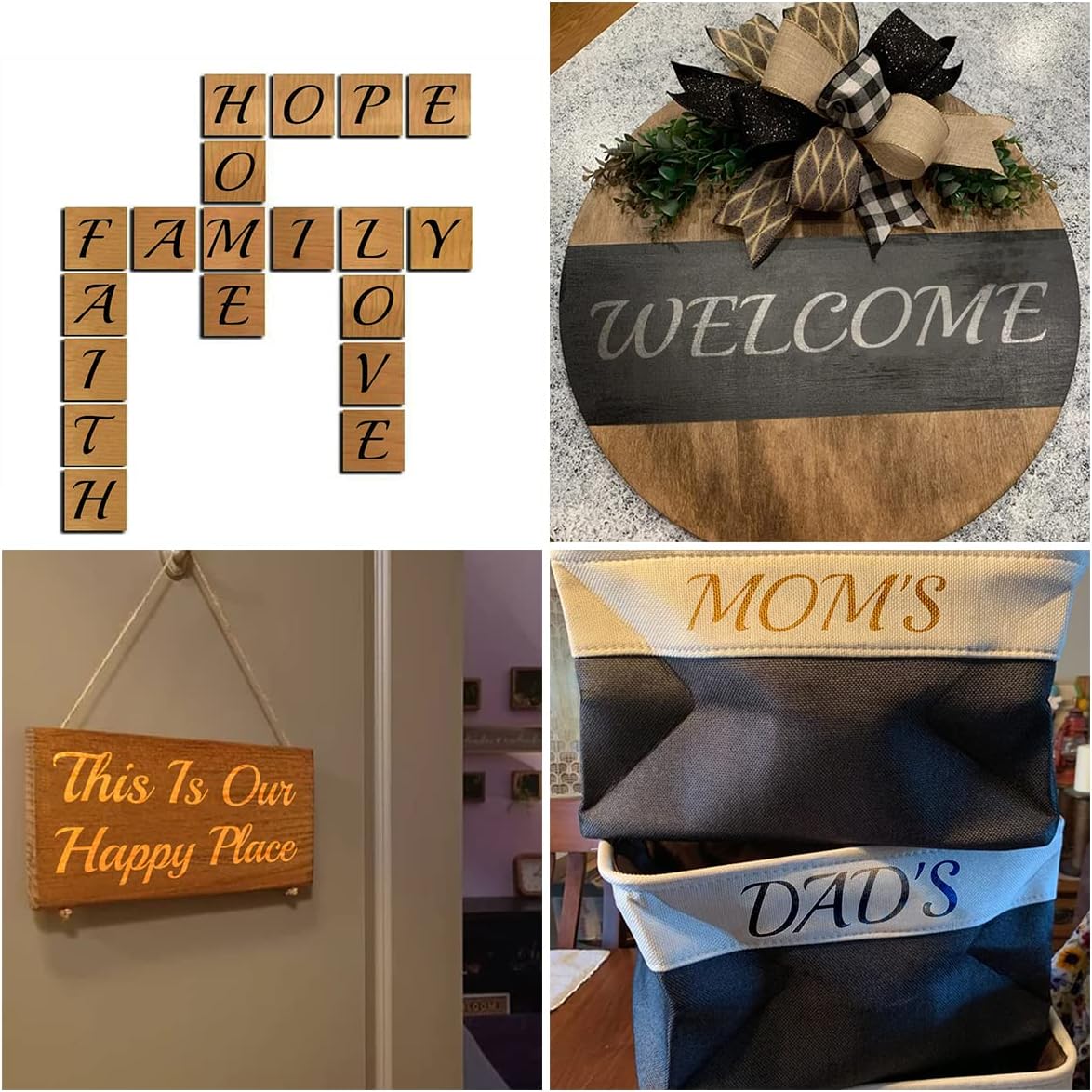 3 Inch Alphabet Letter Stencils for Painting - 70 Pack Letter and Number Stencil Templates with Signs for Painting on Wood, Reusable Cursive Letters Stencils for Chalkboard Wood Signs & Wall Art