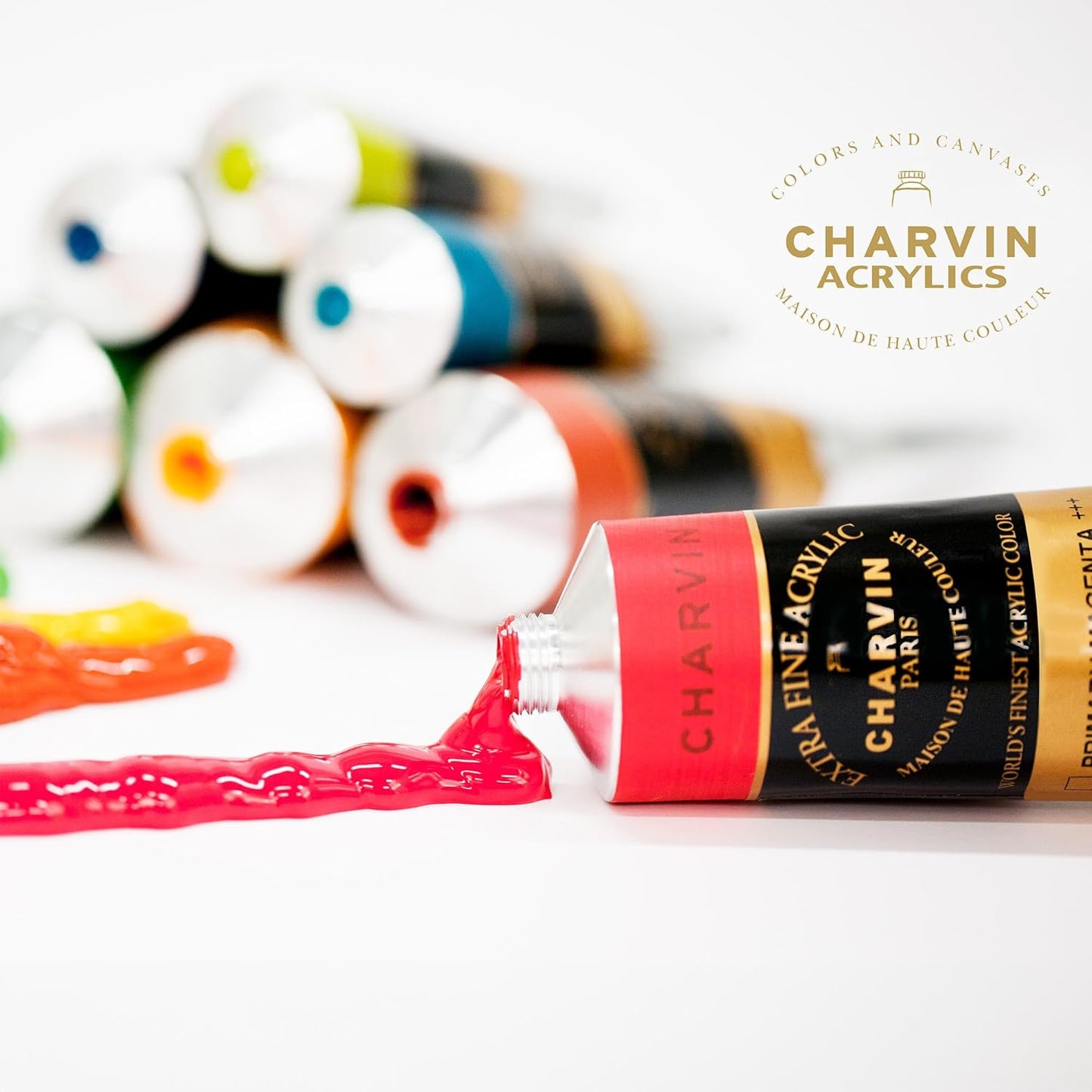 Charvin Extra Fine Professional Acrylic Paint - Blue Shadow, 60ml Tube, Triple-Milled, Lightfast Pigments, Open Stock Artist Acrylic Paints in Nature-Inspired Hues