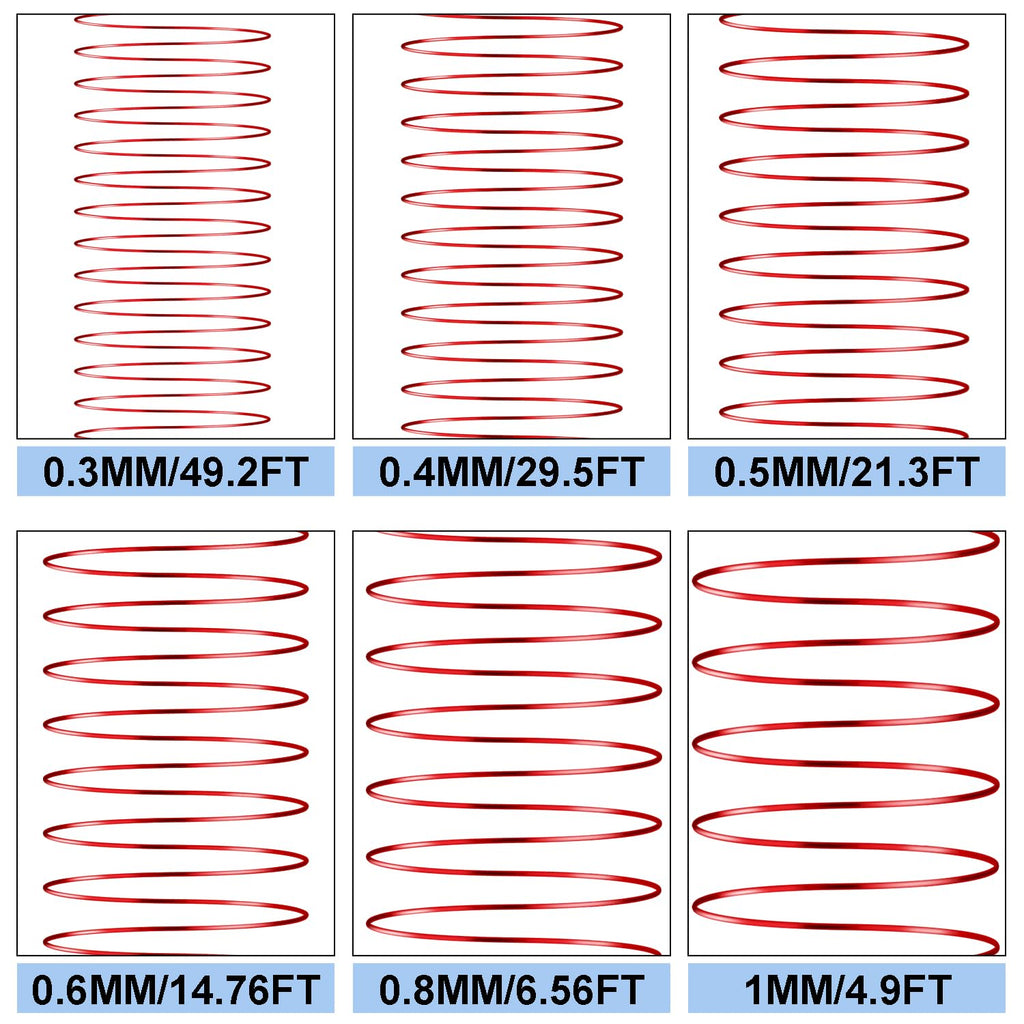 0.4 mm Dia. 10 Rolls Copper Jewelry Wire, 10 Assorted Colors Beading Wire for Jewelry Making Bracelet Earrings Rings Necklaces Flower Craft Projects