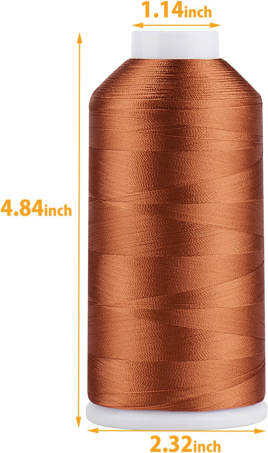 Simthread Rayon Embroidery Thread 5500 Yards, 40wt 100% Rayon Viscose for Commercial and Domestic Machines - Rust 1021