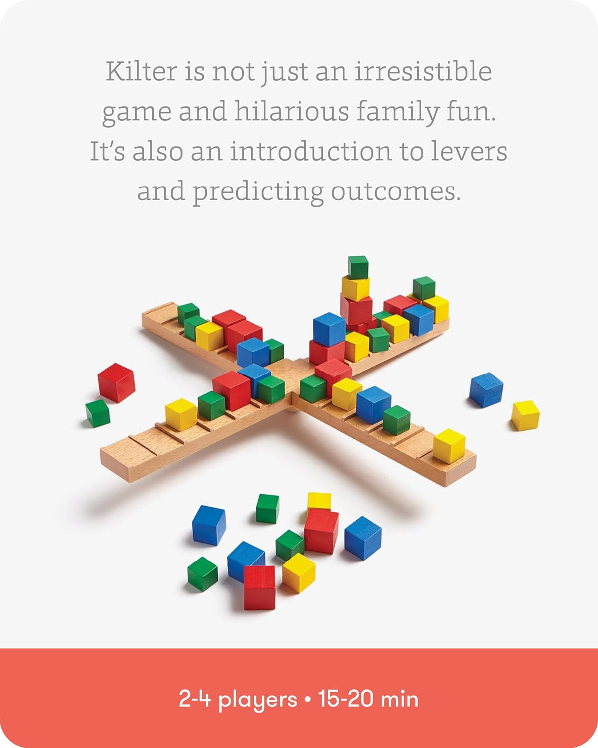 SimplyFun Kilter -The Educational Game of Levers & Motion - Irresistible Game & Hilarious Family Fun with an Introduction to Physics & Predicting Outcomes - Kids Game - 2 to 4 Players - Ages 8 & Up