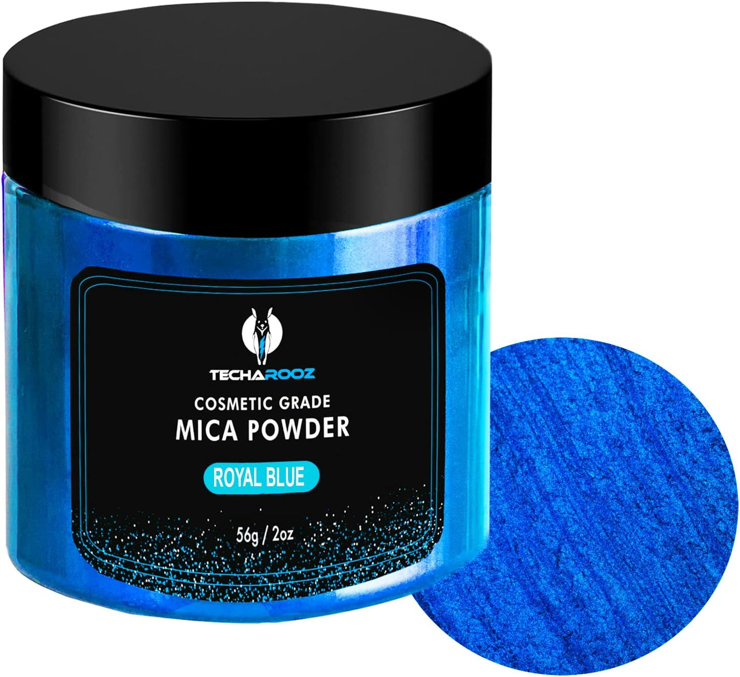 Royal Blue Mica Powder for Epoxy Resin 56g / 2oz. Jar - Techarooz 2 Tone Resin Dye Color Pigment Powder for Lip Gloss, Nails, Colorant for Slime Bath Bombs Soap Making & Polymer Clay