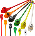 JOYIN 6 Pcs Halloween Egg and Spoon Race Game Set; Eyeballs and Spoons with Assorted Colors for Kids Adults Halloween Outdoor Fun Games, Party Favor Supplies, Classroom Activities