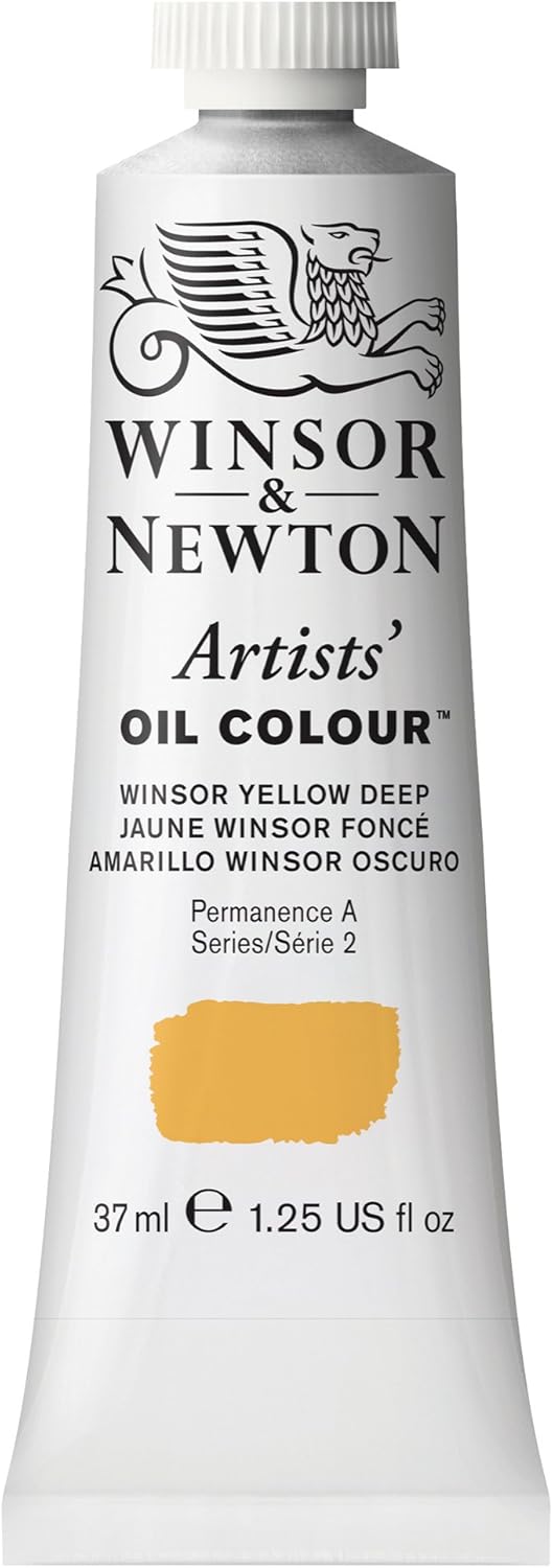 Winsor & Newton Artists' Oil Color, 37ml (1.25 oz) Tube, Winsor Yellow Deep