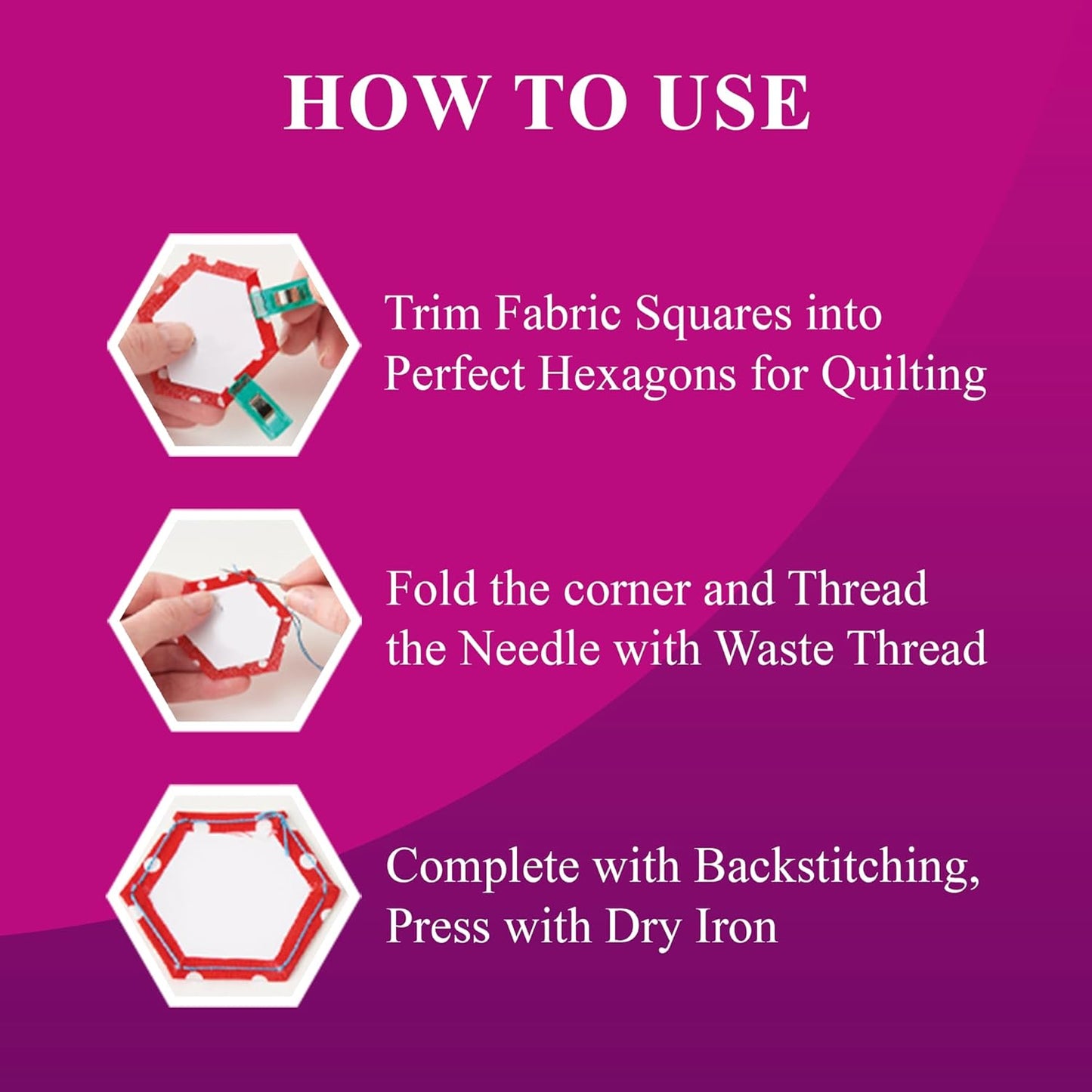 LaserThing Quilting Paper Templates | Handy Tools for Crafting Quilt Patterns | Ideal for Precision Quilting Projects | Includes 1'' Hexagon EPP Set - 1200 Pieces
