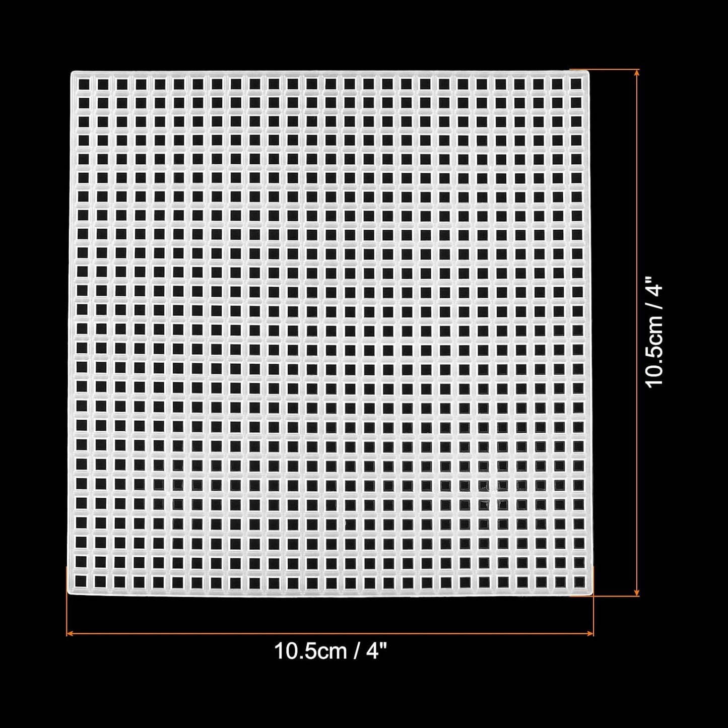 PATIKIL Plastic Mesh Canvas Sheets,10Pcs 4 x 4inch Cross Needlework Blank Yarn Crafting for Embroidery DIY Bookmarks Cup Mats, White, Square