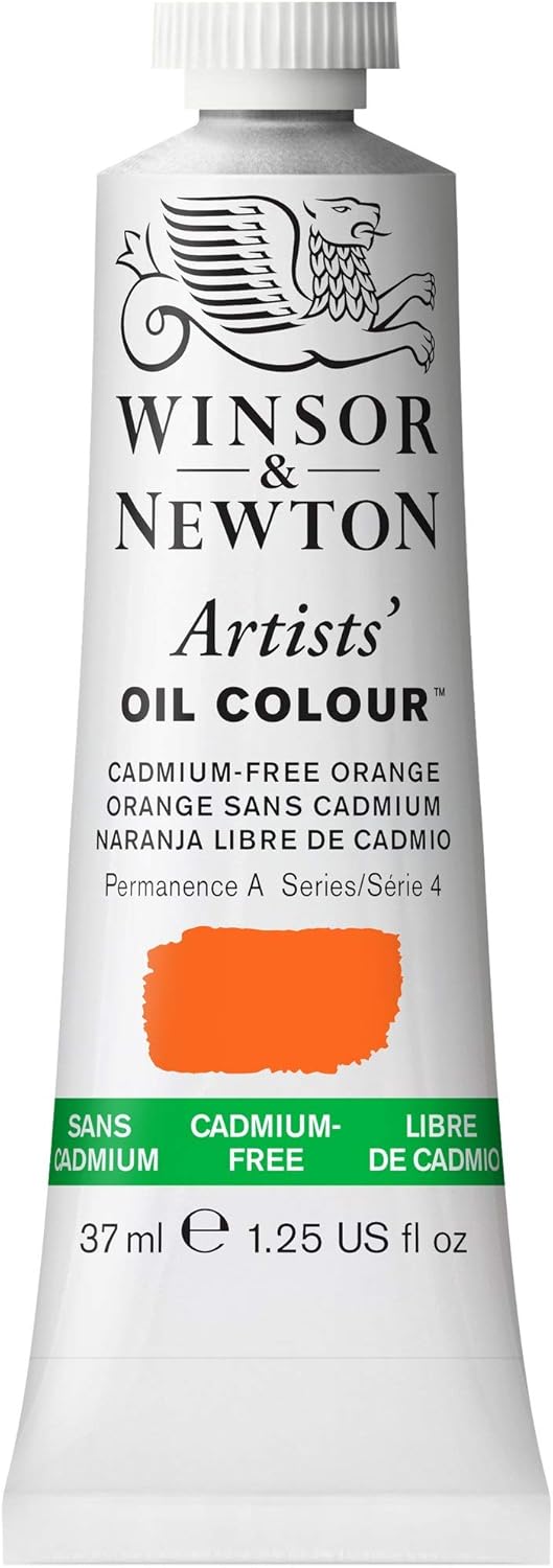 Winsor & Newton Artists' Oil Color, 37ml (1.25 oz) Tube, Cadmium-Free Orange