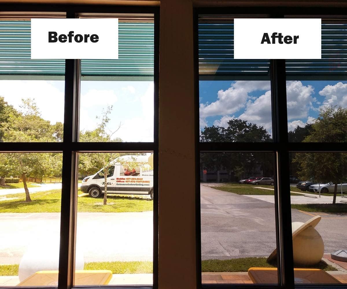 Niviy One Way Window Film Daytime Privacy Mirror Effect Reflective Window Tint for Home Self Adhesive UV Sun Blocking Heat Control Glass Door Films 41.2 x 157.4 inches Silver