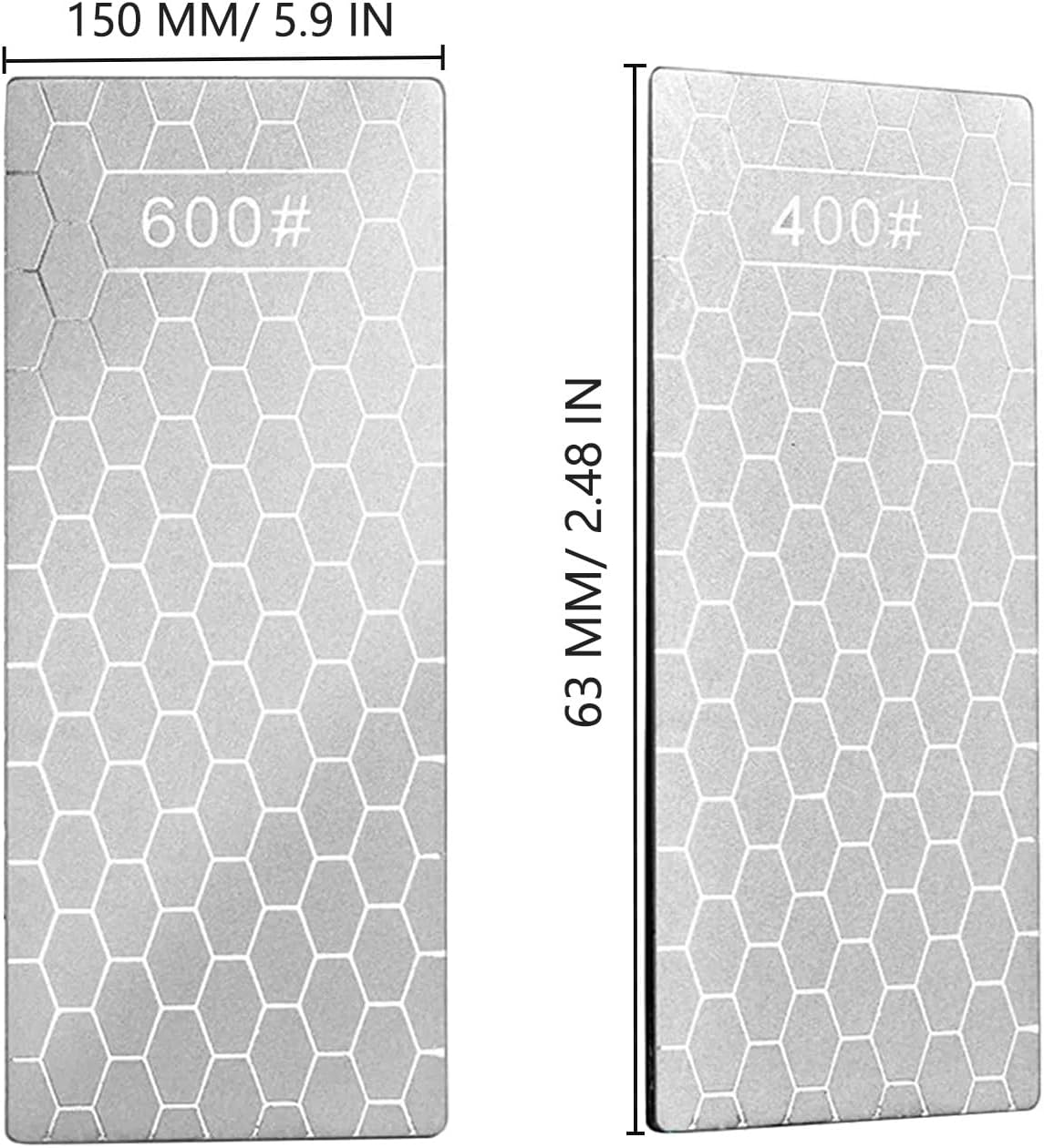 Diamond Sharpening Stone for 4 PCS Diamond Plate Honing Stone for Kitchen Sharpening Dull Knives Grindstone, 240/400/600/1000 Grit