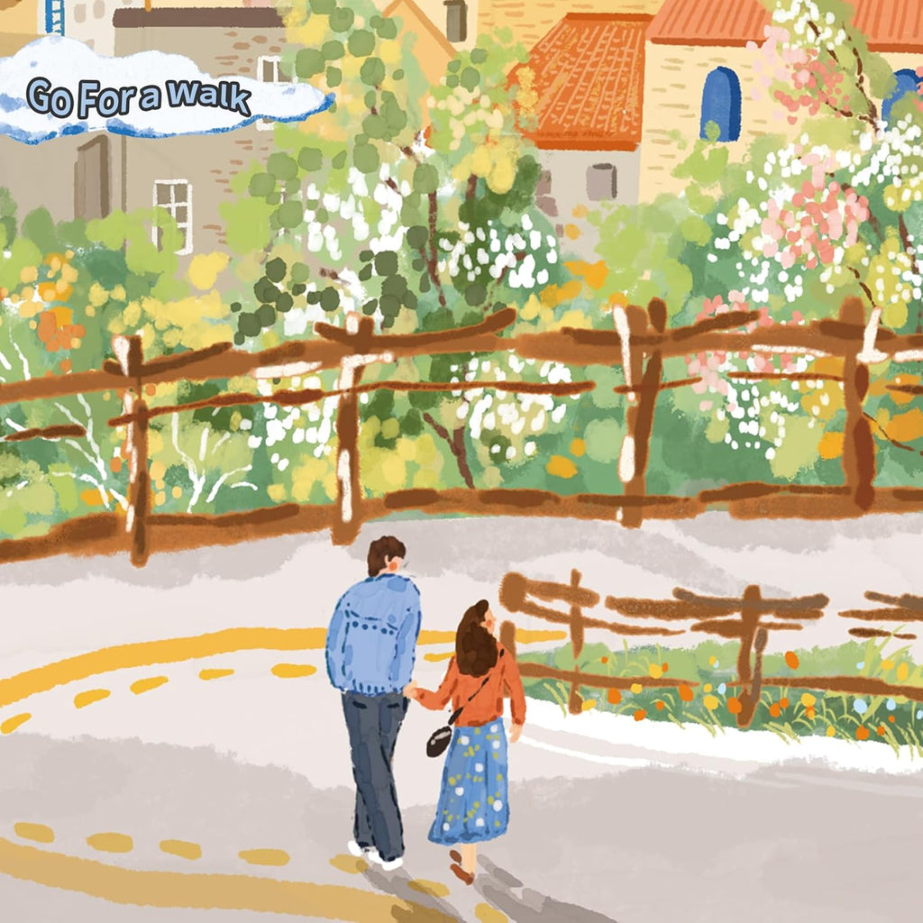 MOMIBOOK Puzzles for Adults 1000 Pieces Jigsaw Puzzles of Go for A Walk, Painting Image Difficult Challenging Hard Impossible Puzzle Unique Funny Party Christmas Birthday Gifts