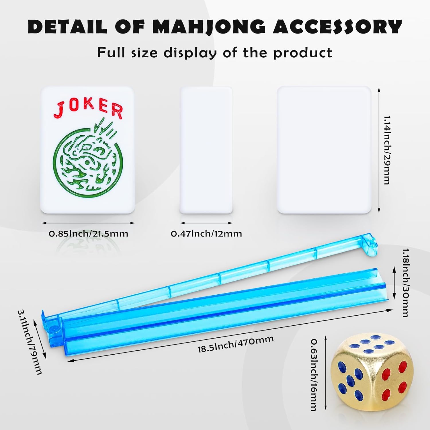 NEW American Mahjong Game Set,166 Premium White Tiles with Portable Metal Dices，4 All-in-One Racks with Pushers, Mah-Jong Games Sets, Ma Jong Tile Game FASHION
