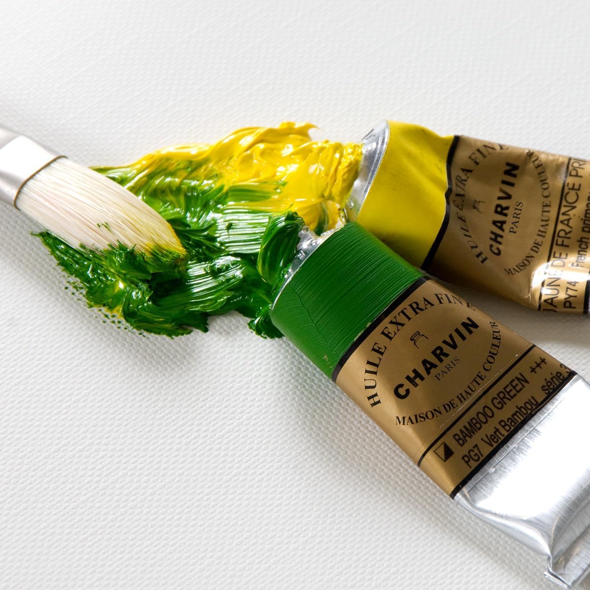 Charvin Extra Fine Oil Paint, Bright Linen 150 ml - Triple-Milled, Rich Texture, Poppy Oil-Based, Light-Fast, Handmade, Archival Quality
