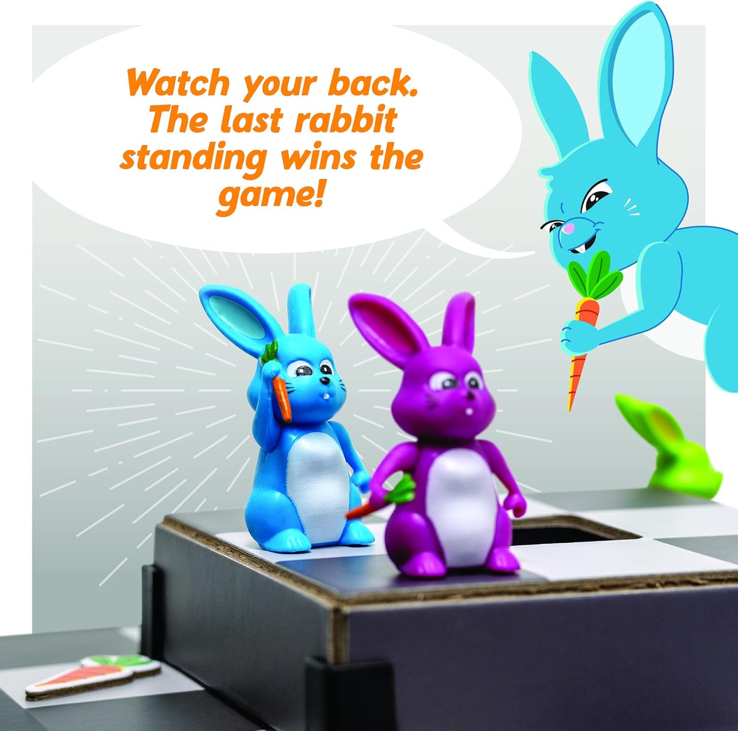 MindWare Stabbits: Strategic Bunny Battle Game – Beware of Backstabbing Rabbits with Lethal Carrots – Fun and Sneaky Board Game for 2-6 Players