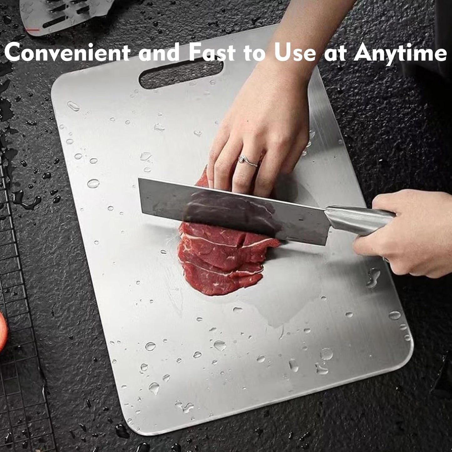 Titanium Cutting Board - 2 pack Titanium Cutting Boards for Kitchen,Double Sided Titanium Cutting Mat（7.67 * 11.81in）