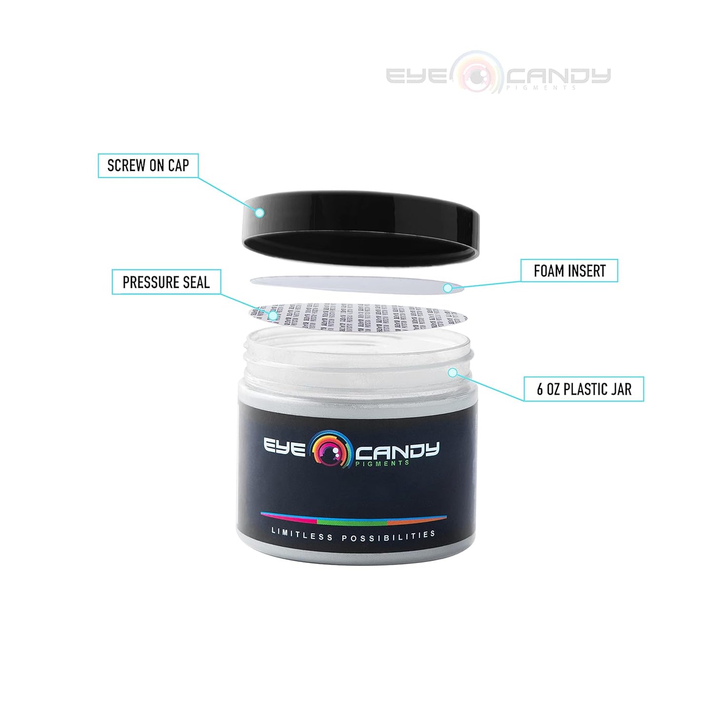 Eye Candy Pigments Premium Ghost Mica Powder - Glimmer Ghost Red (50gr) - for Epoxy, Resin, Soap, Paint, Woodworking, Acrylic Pouring, Bath Bombs, Fishing Lures - DIY Arts and Crafts Additive