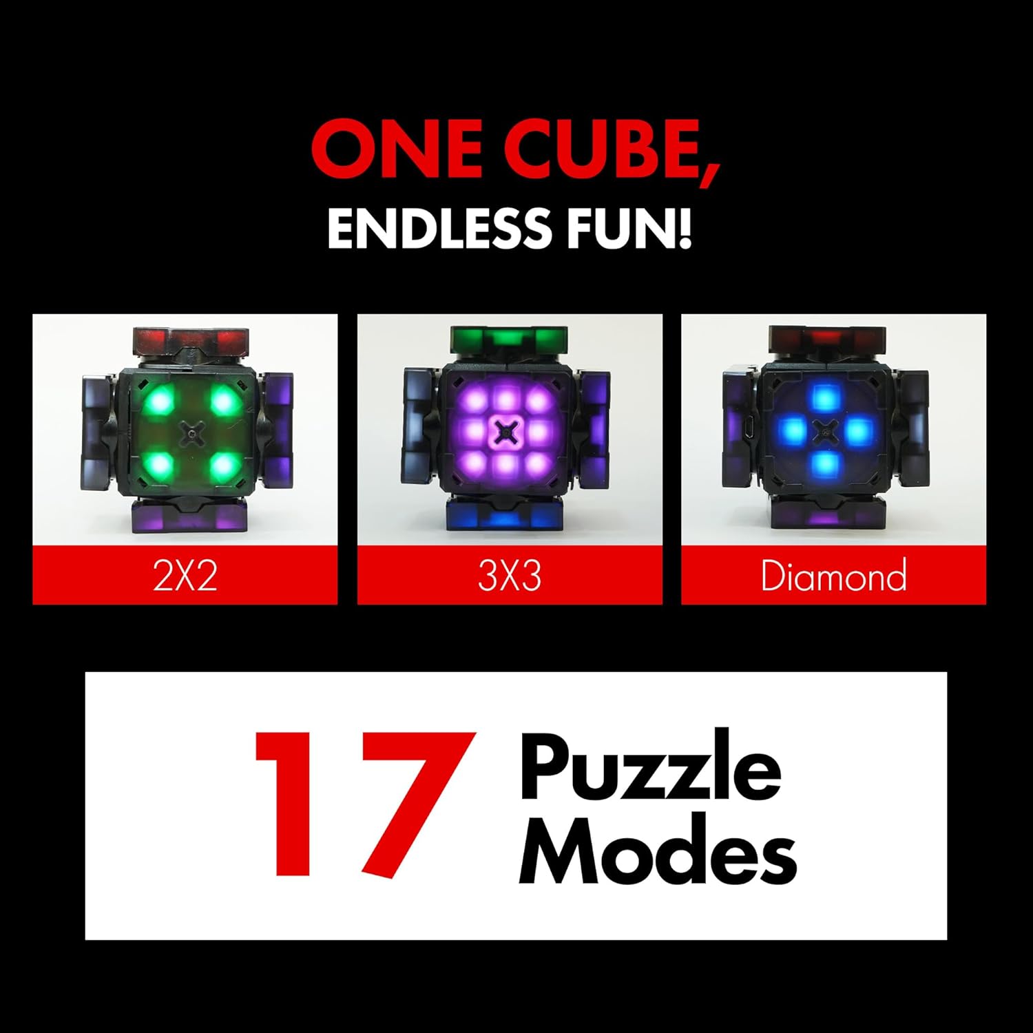 Connect | AI Robot Cube & Smart Cube, Self Scrambling STEM Cube with 10 Puzzle Types | Self Solving Speed Cube, Plays Music | Great X-Mars Experience for Kids, Teens & Adults.