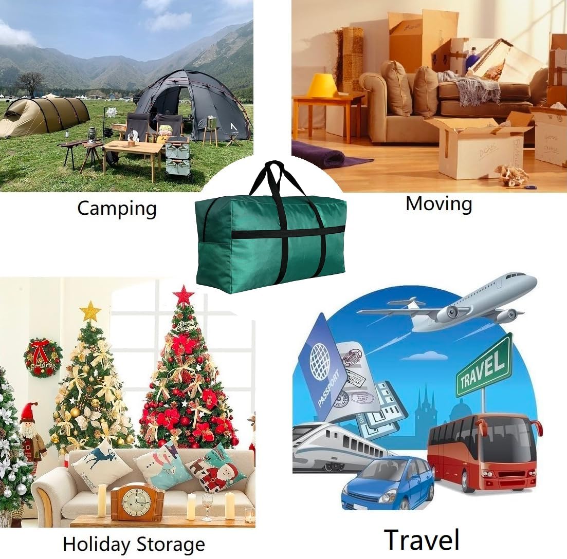 Extra Large Storage Duffle Bag for Travel, Big Foldable XL Duffle Bag for Traveling - Turquoise