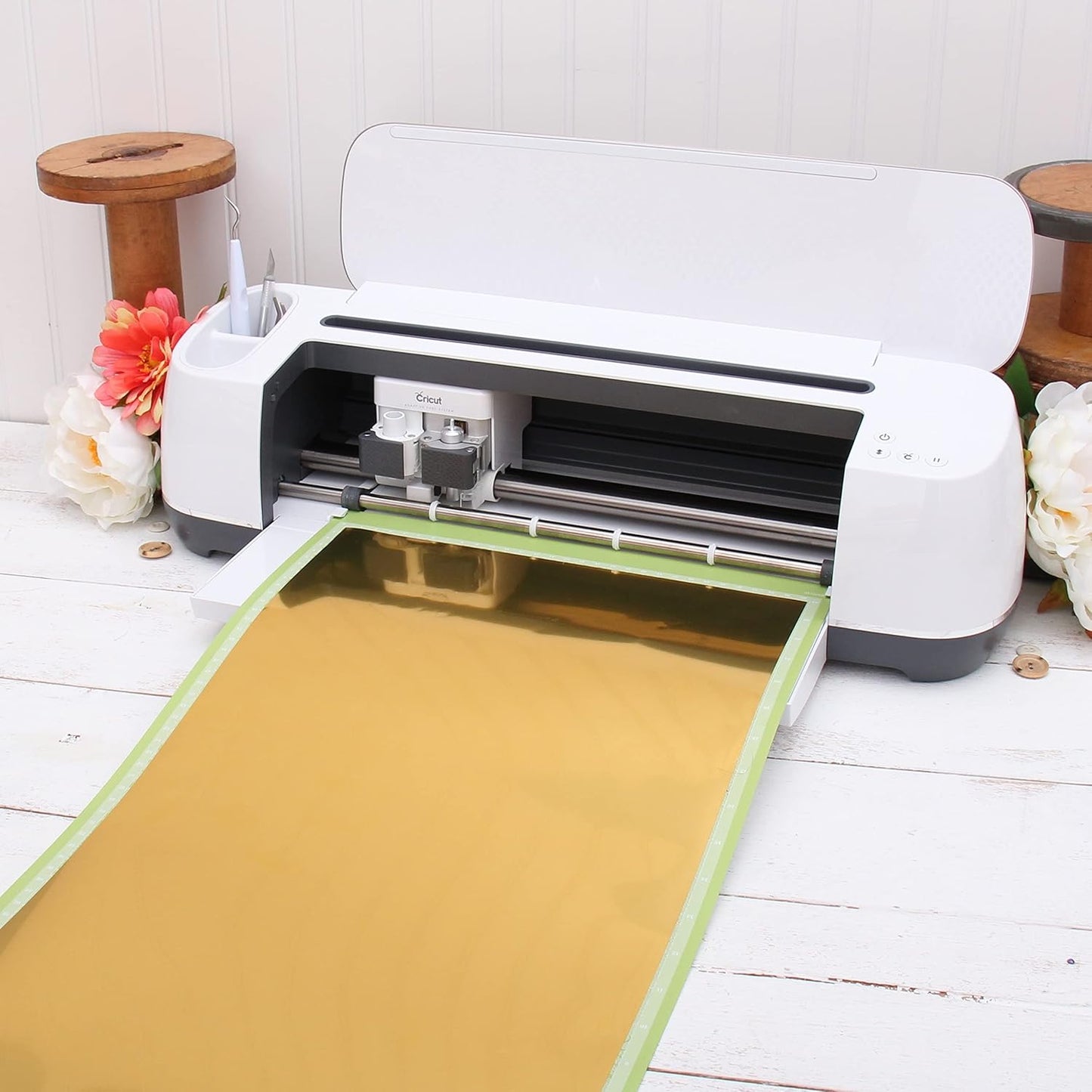 10 Yard x 20" Wide Roll Threadart Metallic Foil Charcoal Heat Transfer Vinyl Film | Compatible with Venture Explore and Maker, Silhouette Cameo, & Large Format Cutters