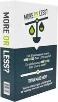 More Or Less? Trivia Card Game - Compact & Fun - Ideal for Travel, Families, Game Nights 5 Trivia Categories: Random, Places, Science & Tech, Nature and Entertainment