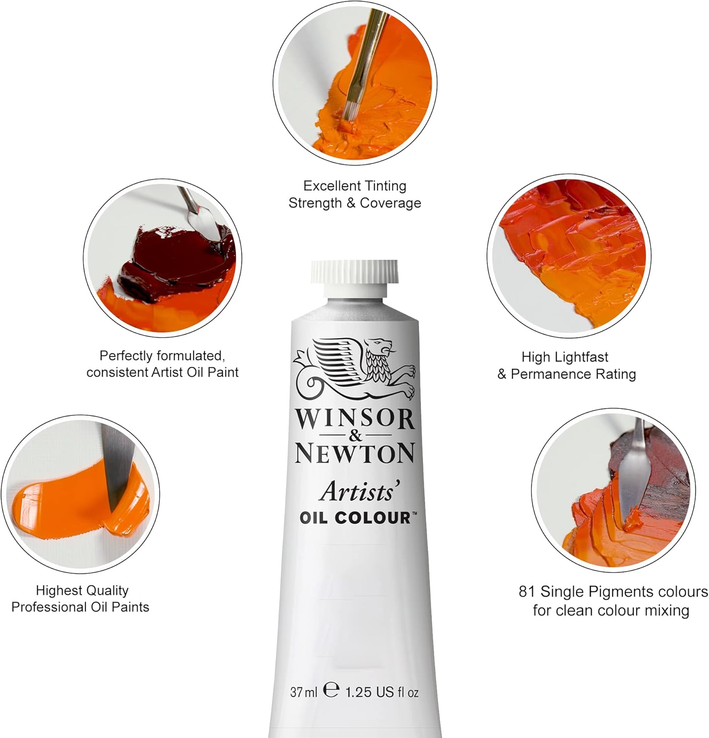 Winsor & Newton Artists' Oil Color, 200ml (6.75 oz) Tube, Underpainting White