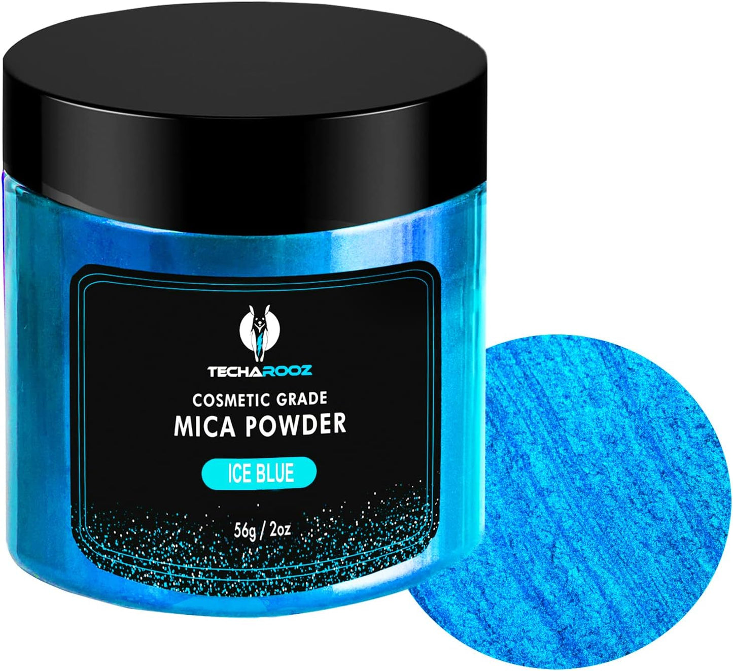 Ice Blue Mica Powder for Epoxy Resin 56g / 2oz. Jar Techarooz 2 Tone Resin Dye Color Pigment Powder for Lip Gloss, Nails, Colorant for Slime Bath Bombs Soap Making Polymer Clay