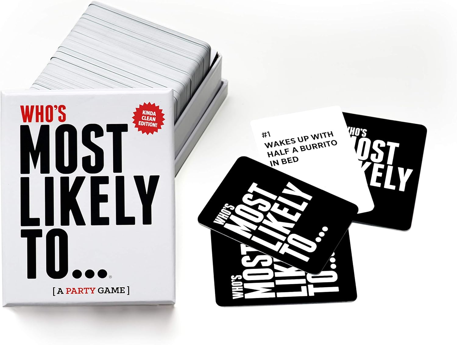 DSS Games Who's Most Likely to...Kinda Clean Family Edition [A Party Game | Great for Adults, Teens & Kids | Halloween, White Elephant Gift, Stocking Stuffer | Game Nights & Big Groups]