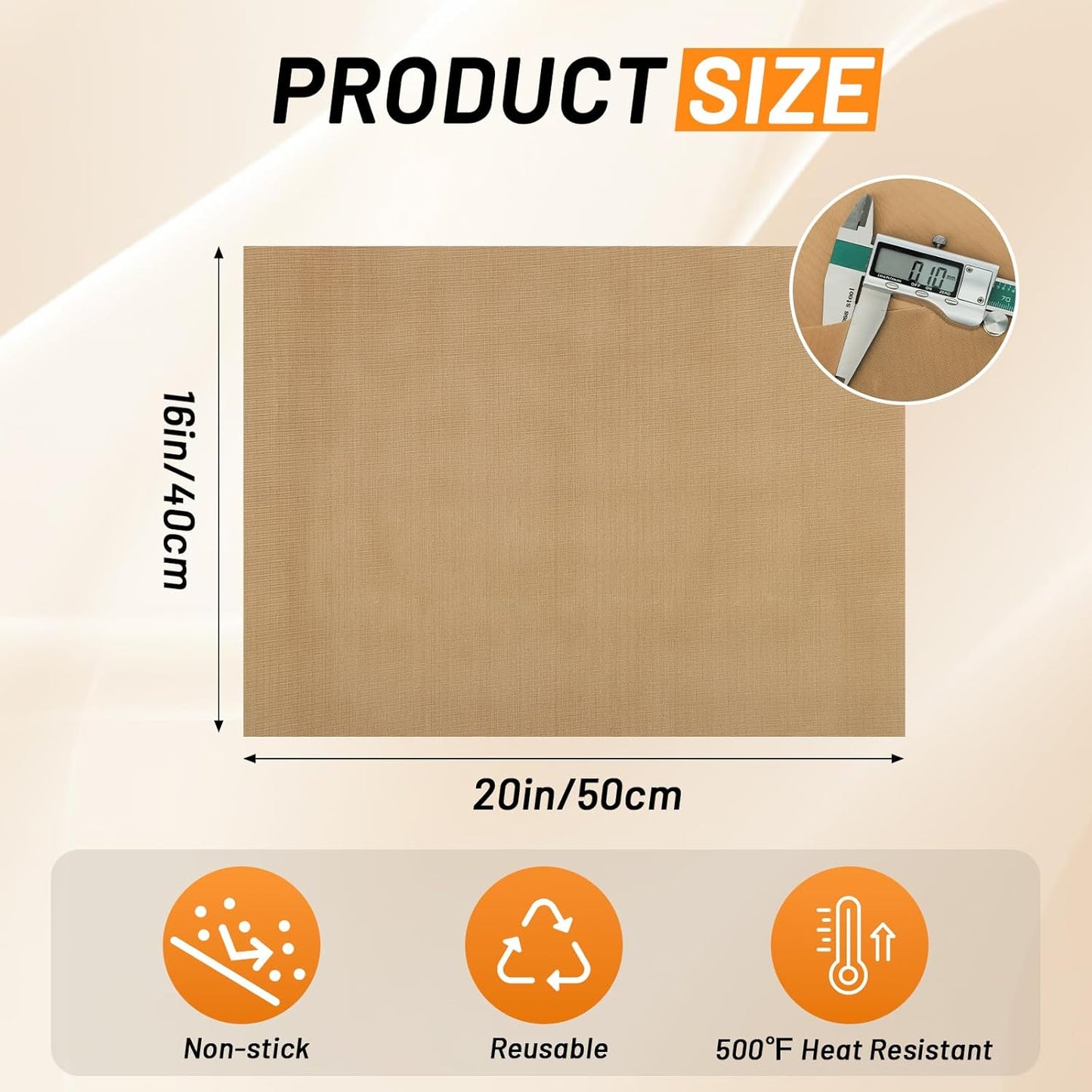 Svaldo Teflon Sheets for Heat Press, 10 Pack, 16x20 Heat Press Paper for T Shirts, Hat, Reusable Non Stick PTFE Teflon Sheet, Iron Transfer Paper for Sublimation Machine, Craft & Baking